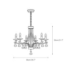 Cuvenara Lustre Laiton Cristal Luxe Postmoderne - Neutralighting