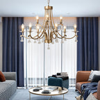 Cuvenara Lustre Laiton Cristal Luxe Postmoderne - Neutralighting