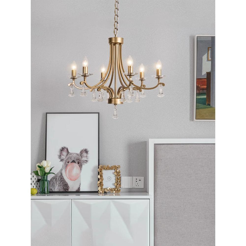Cuvenara Lustre Laiton Cristal Luxe Postmoderne - Neutralighting
