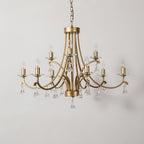 Cuvenara Lustre Laiton Cristal Luxe Postmoderne - Neutralighting