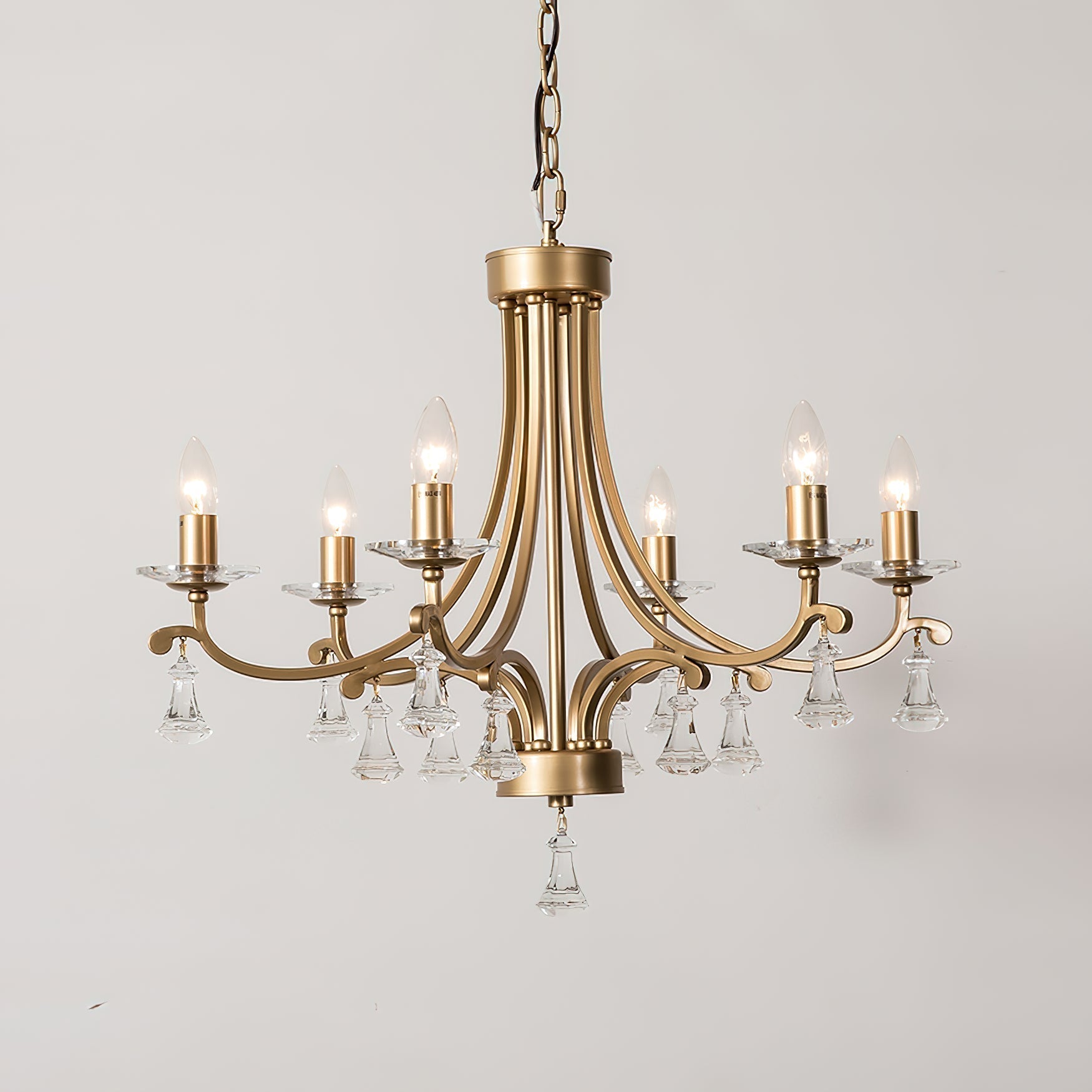 Cuvenara Lustre Laiton Cristal Luxe Postmoderne - Neutralighting