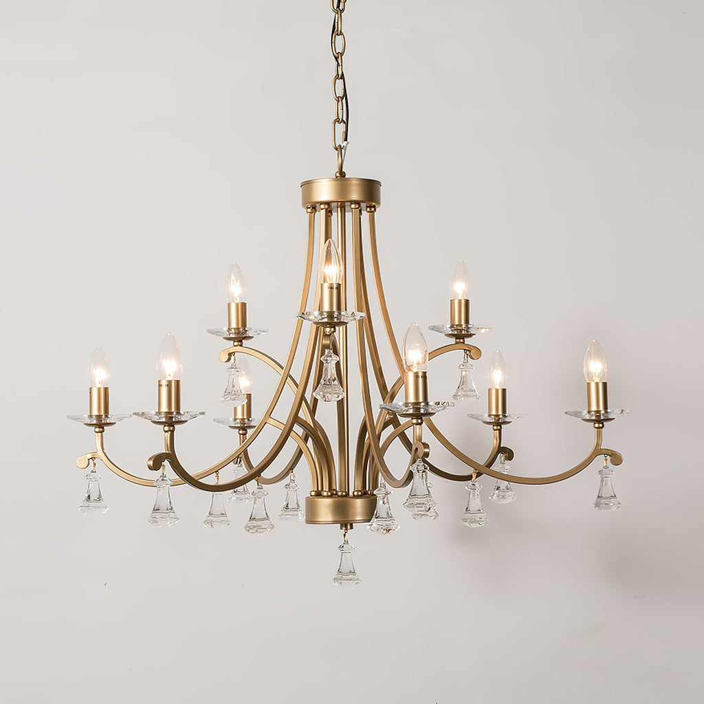 Cuvenara Lustre Laiton Cristal Luxe Postmoderne - Neutralighting