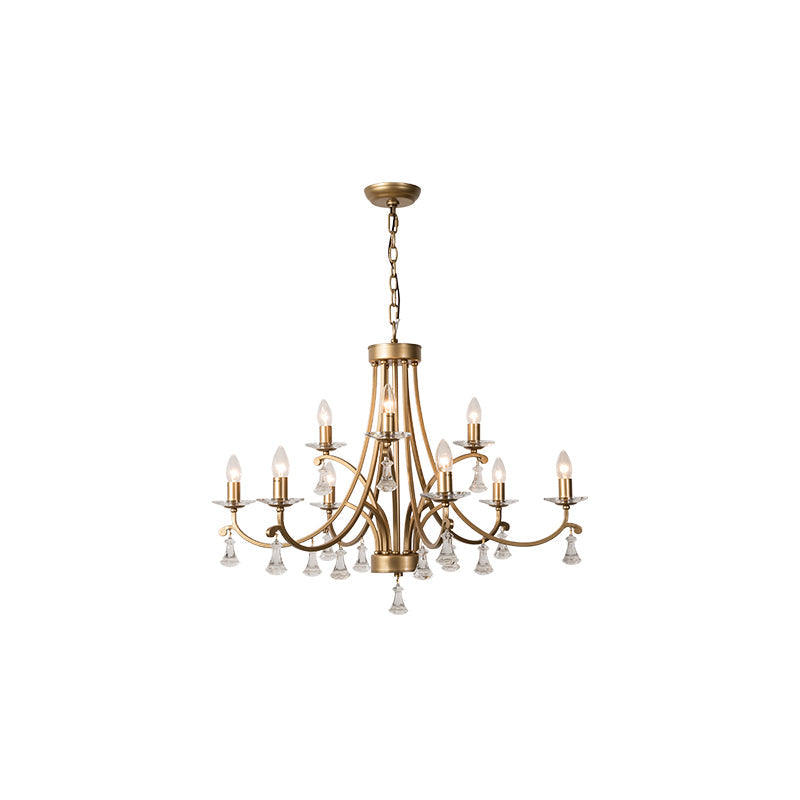 Cuvenara Lustre Laiton Cristal Luxe Postmoderne - Neutralighting