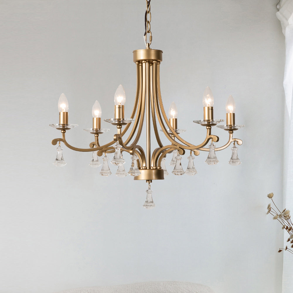 Cuvenara Lustre Laiton Cristal Luxe Postmoderne - Neutralighting