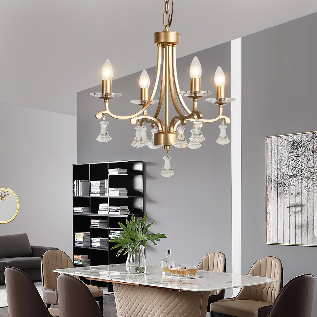 Cuvenara Lustre Laiton Cristal Luxe Postmoderne - Neutralighting
