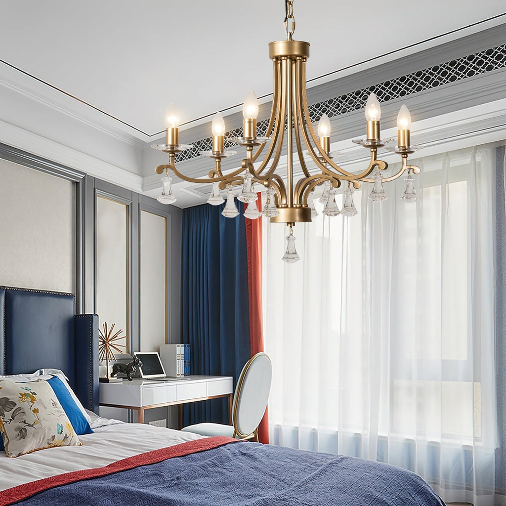 Cuvenara Lustre Laiton Cristal Luxe Postmoderne - Neutralighting