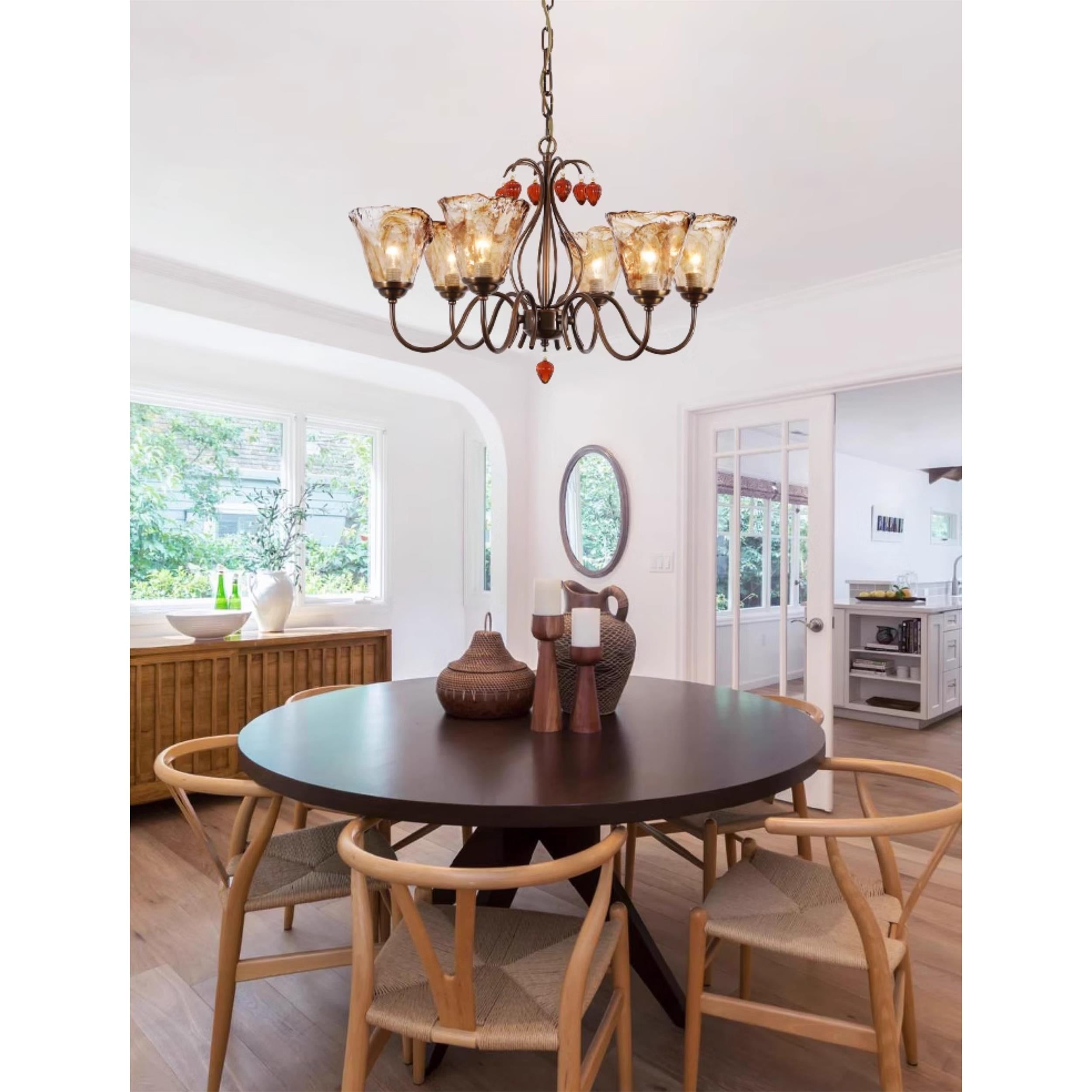 Evzorira Lustre Cristal Verre Industriel Luxe Vintage - Neutralighting