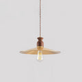 Virelli Lampe Pendante Abat-jour En Laiton Découpé Bois De Noyer Vintage - Neutralighting