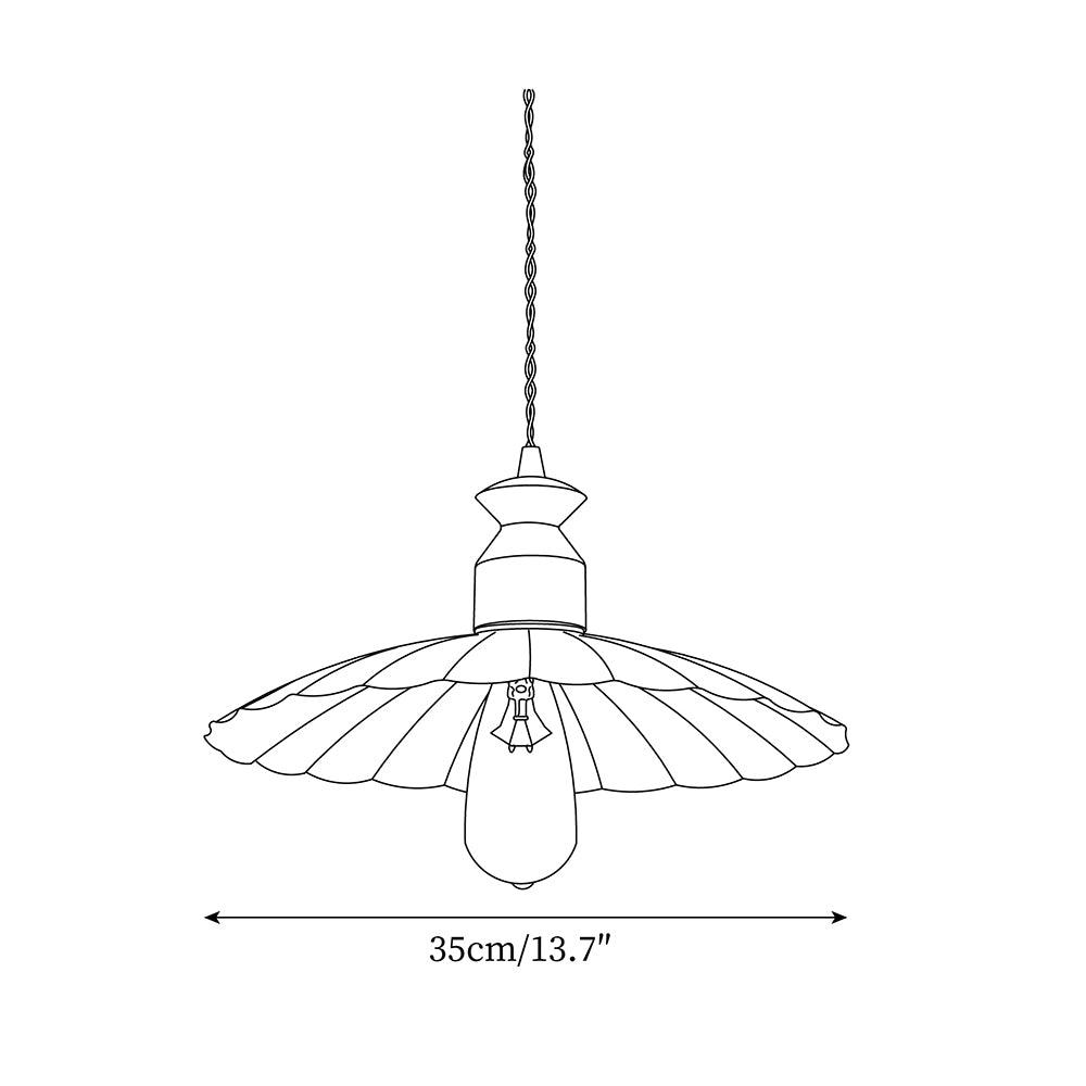 Virelli Lampe Pendante Abat-jour En Laiton Découpé Bois De Noyer Vintage - Neutralighting