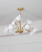 Gleam Chandelier en Verre Feuille de Ginkgo - Neutralighting