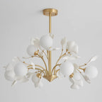 Gleam Chandelier en Verre Feuille de Ginkgo - Neutralighting