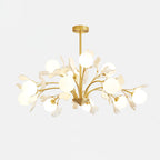Gleam Chandelier en Verre Feuille de Ginkgo - Neutralighting