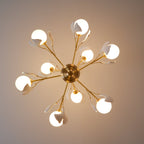 Gleam Chandelier en Verre Feuille de Ginkgo - Neutralighting