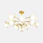 Gleam Chandelier en Verre Feuille de Ginkgo - Neutralighting