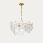 Lustrous Chandelier Victorien en Verre Finition Dorée - Neutralighting