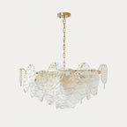 Lustrous Chandelier Victorien en Verre Finition Dorée - Neutralighting