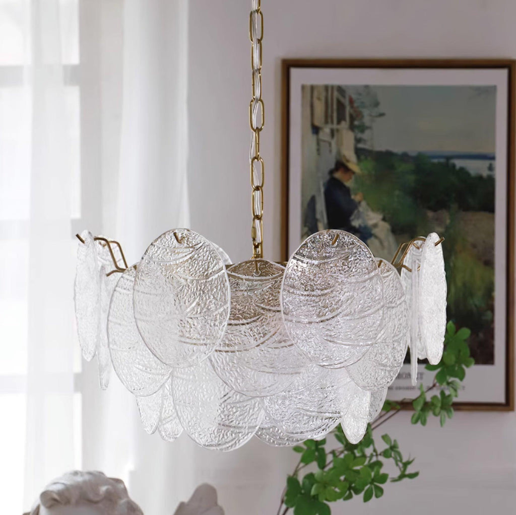 Leaf Lustre Vintage Élégant en Verre - Neutralighting