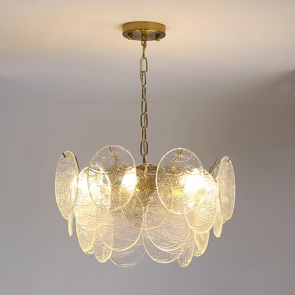 Leaf Lustre Vintage Élégant en Verre - Neutralighting
