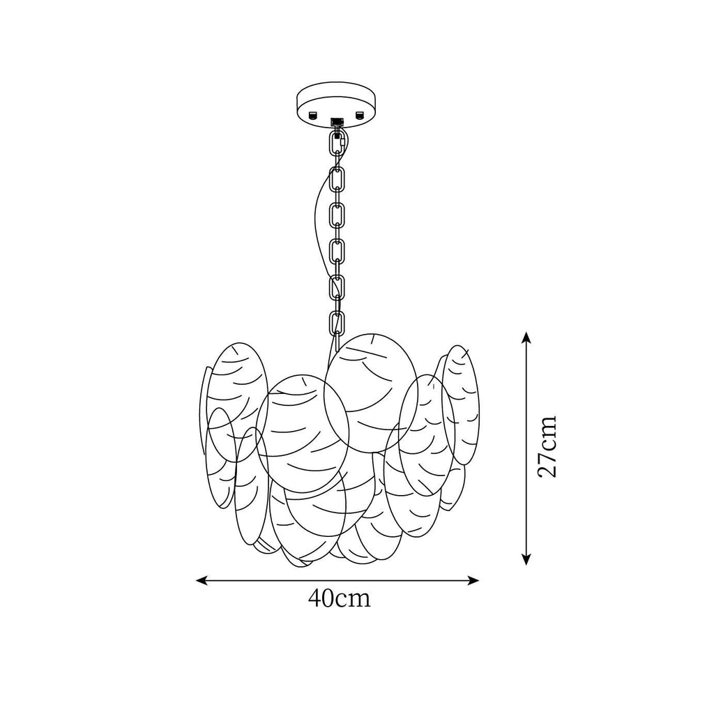 Lustrous Chandelier Victorien en Verre Finition Dorée - Neutralighting