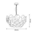 Lustrous Chandelier Victorien en Verre Finition Dorée - Neutralighting