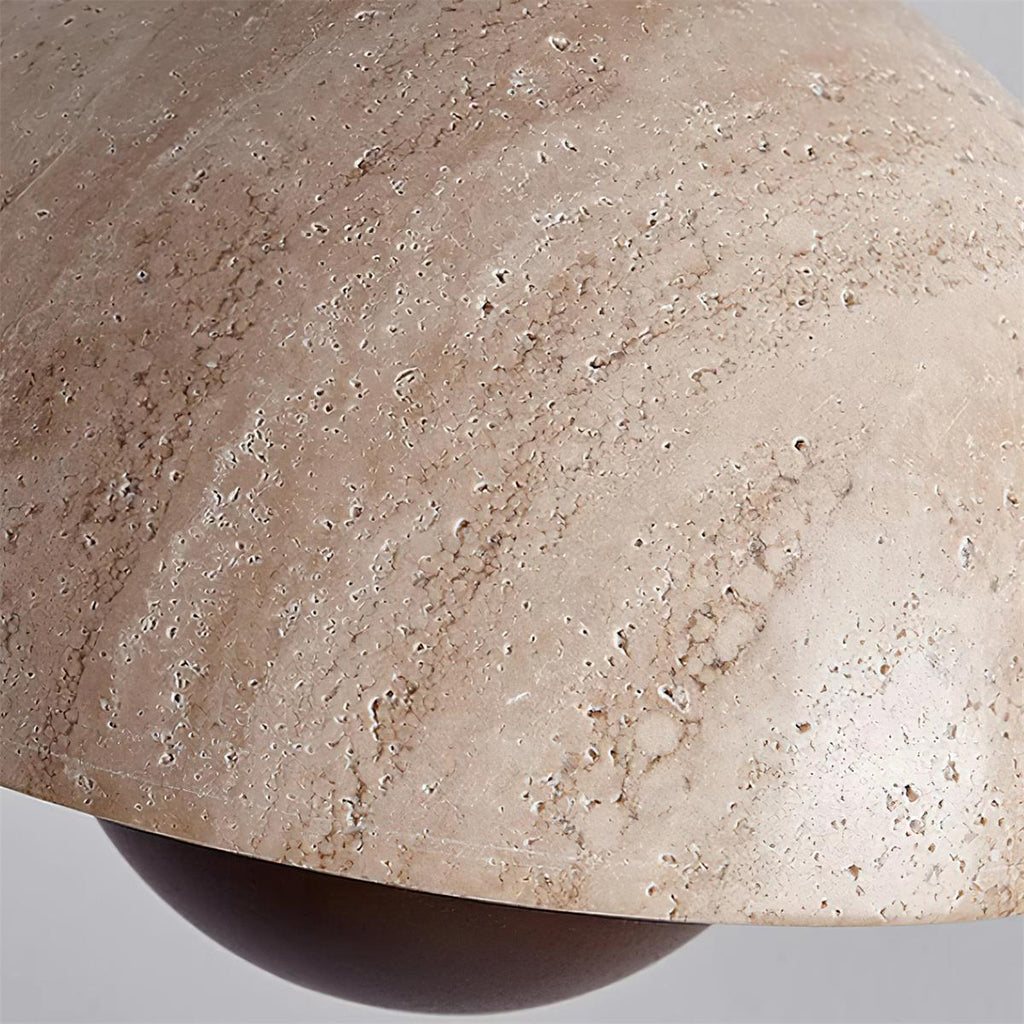 Ritta Lampe Pendentive en Travertin et Bois - Neutralighting