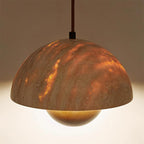 Ritta Lampe Pendentive en Travertin et Bois - Neutralighting