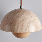 Ritta Lampe Pendentive en Travertin et Bois - Neutralighting