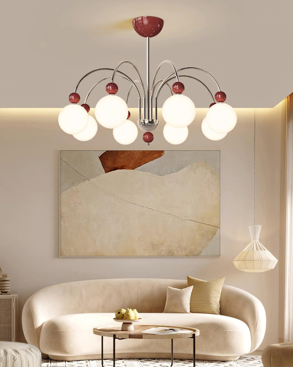 Vierra Lustra Lustre Carisa Rouge Vert Moderne - Neutralighting