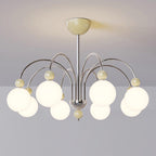 Vierra Lustre Carisa Orbe Rouge Bras Courbés en Chrome - Neutralighting