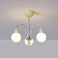 Vierra Lustre Carisa Orbe Rouge Bras Courbés en Chrome - Neutralighting