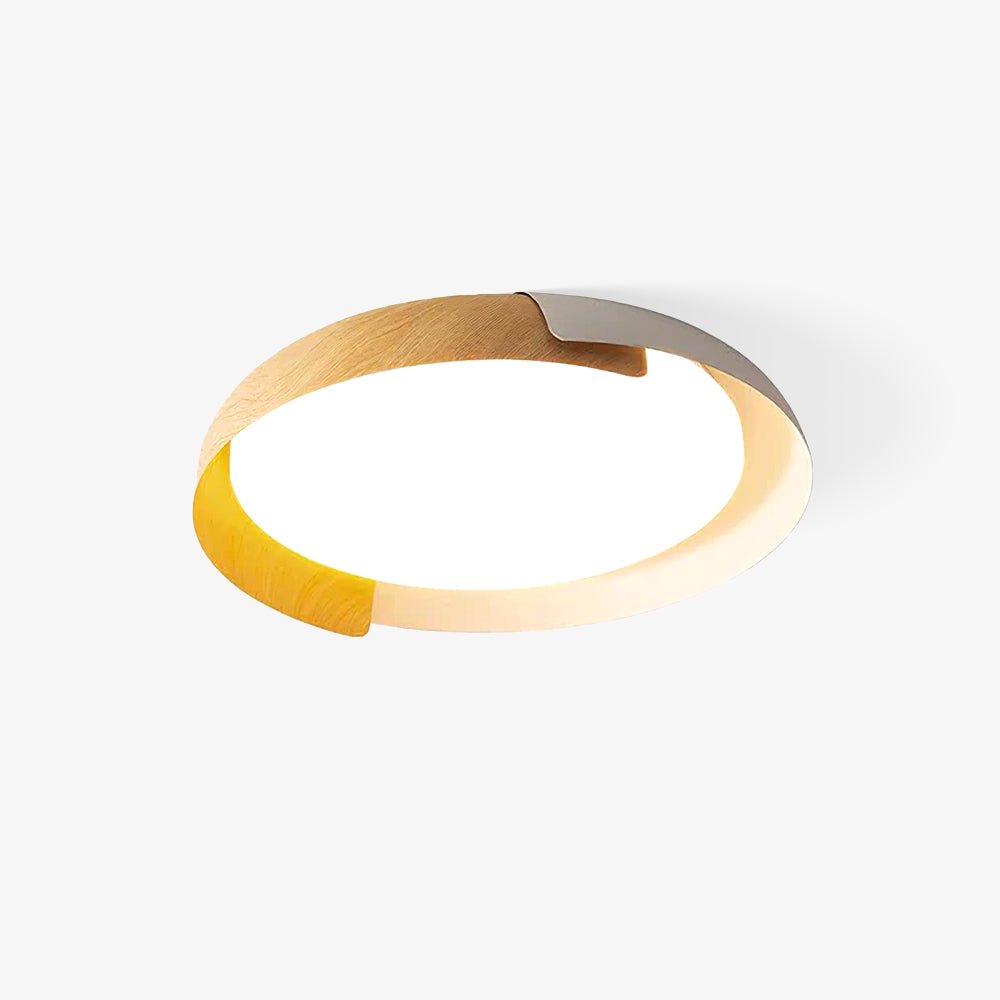 Solara Plafonnier Rond Acrylique Bois Doux Minimaliste - Neutralighting