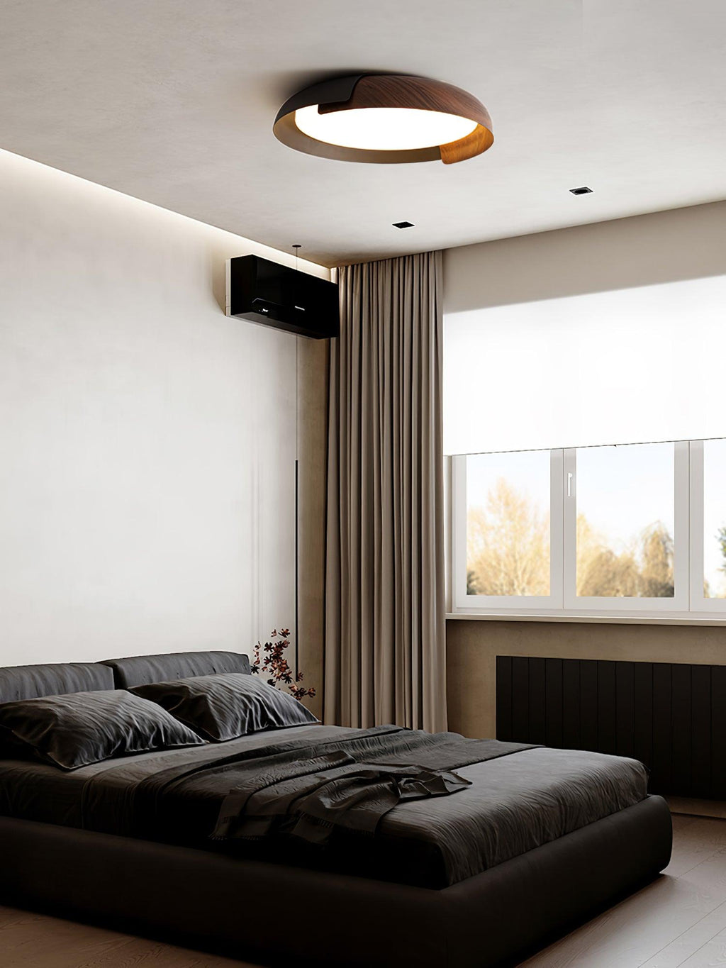 Solara Plafonnier Rond Acrylique Bois Doux Minimaliste - Neutralighting