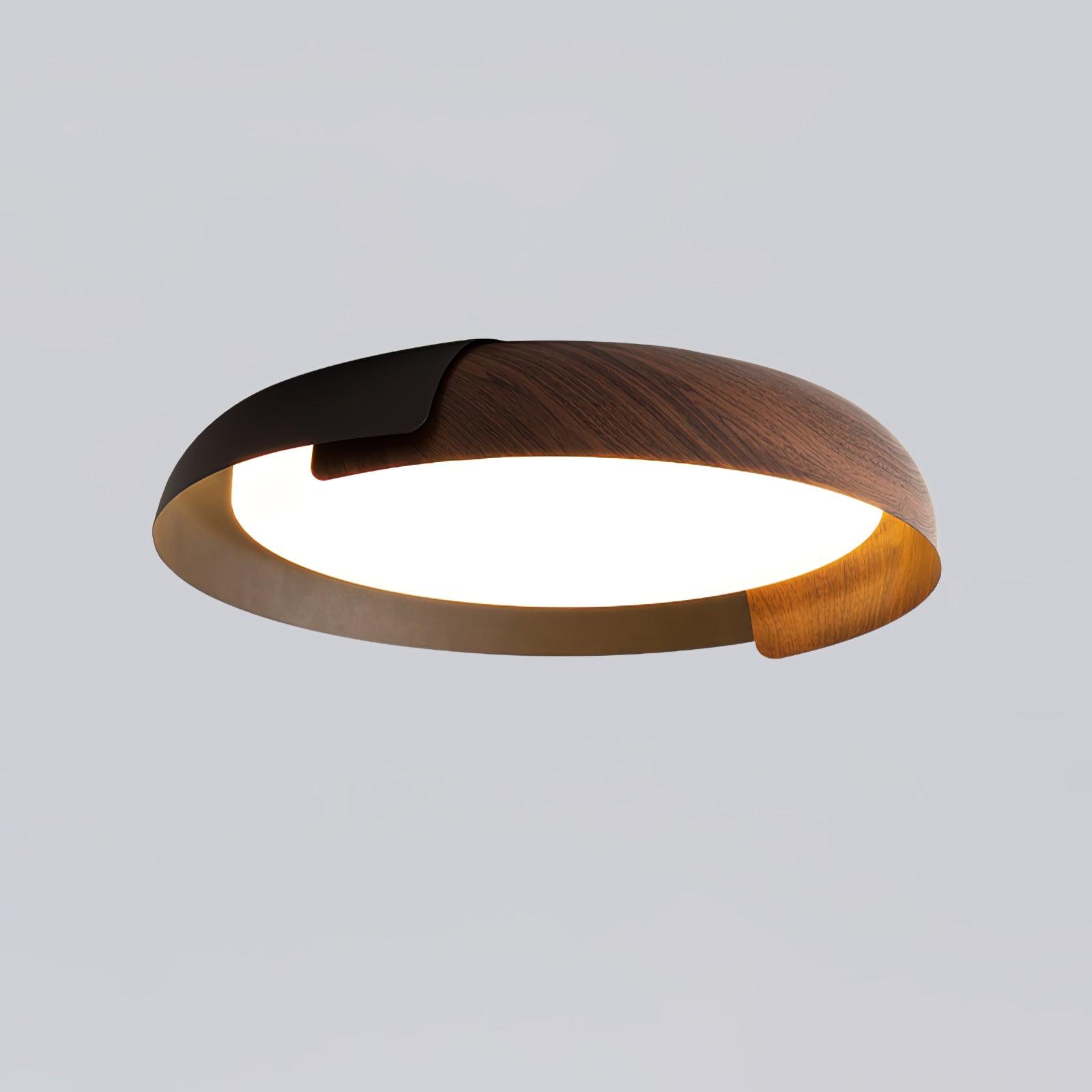 Solara Plafonnier Rond Acrylique Bois Doux Minimaliste - Neutralighting