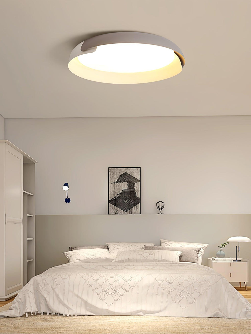 Solara Plafonnier Rond Acrylique Bois Doux Minimaliste - Neutralighting