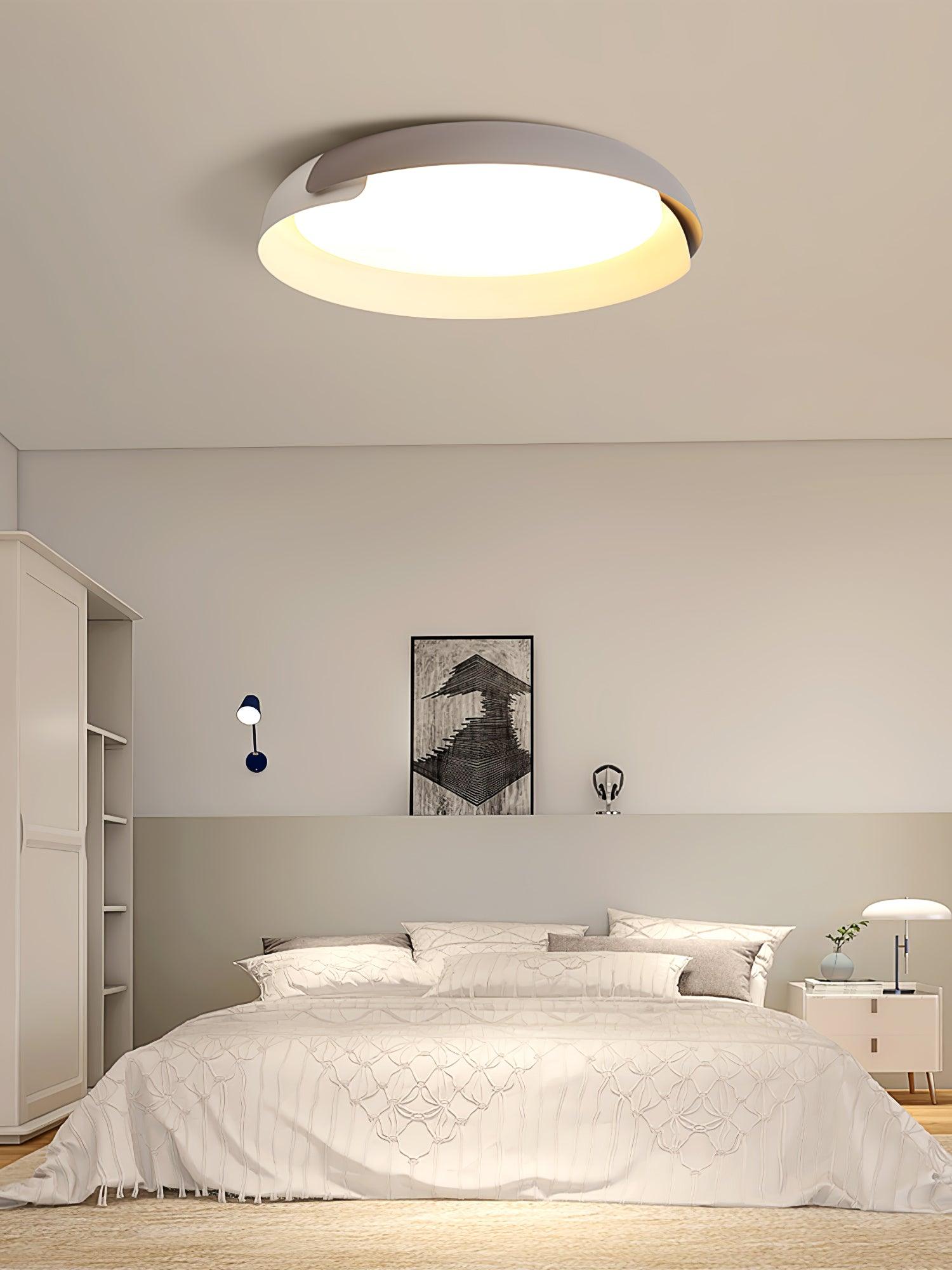 Solara Plafonnier Rond Acrylique Bois Doux Minimaliste - Neutralighting