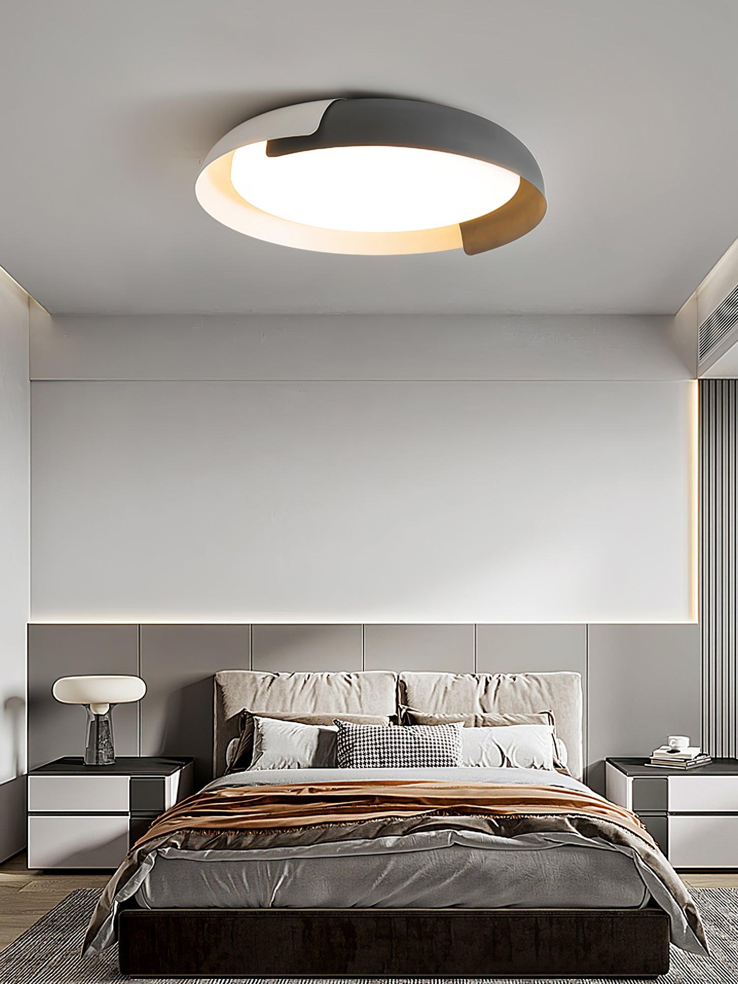 Solara Plafonnier Rond Acrylique Bois Doux Minimaliste - Neutralighting