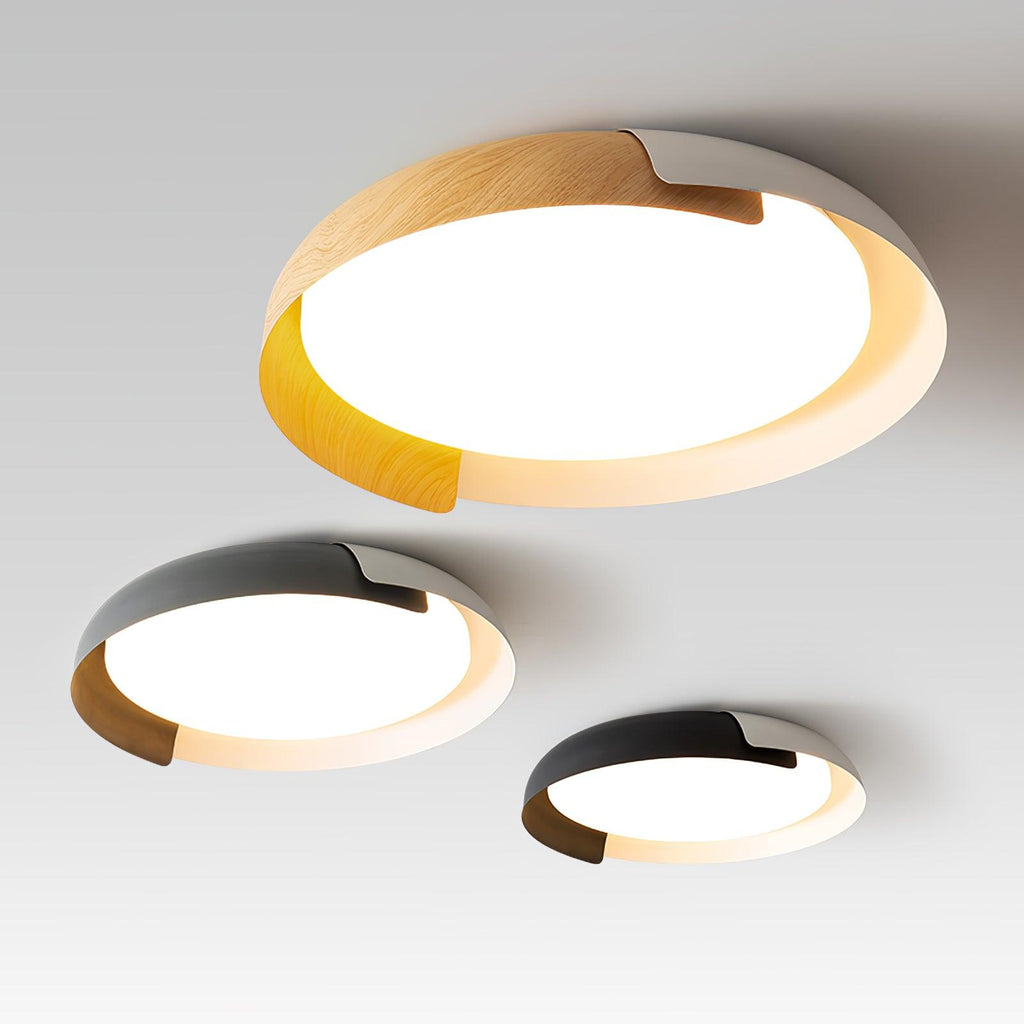 Solara Plafonnier Rond Acrylique Bois Doux Minimaliste - Neutralighting