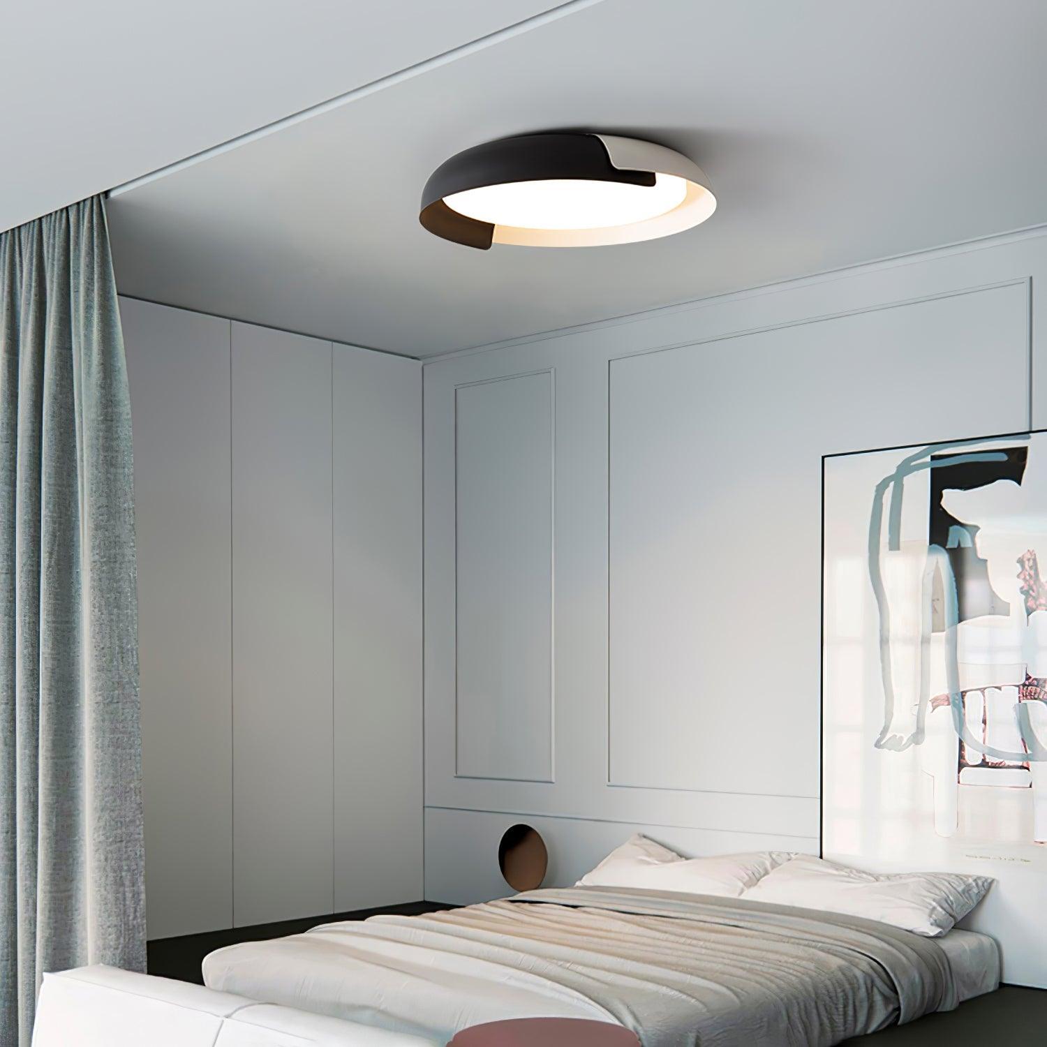Solara Plafonnier Rond Acrylique Bois Doux Minimaliste - Neutralighting
