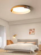 Solara Plafonnier Rond Acrylique Bois Doux Minimaliste - Neutralighting