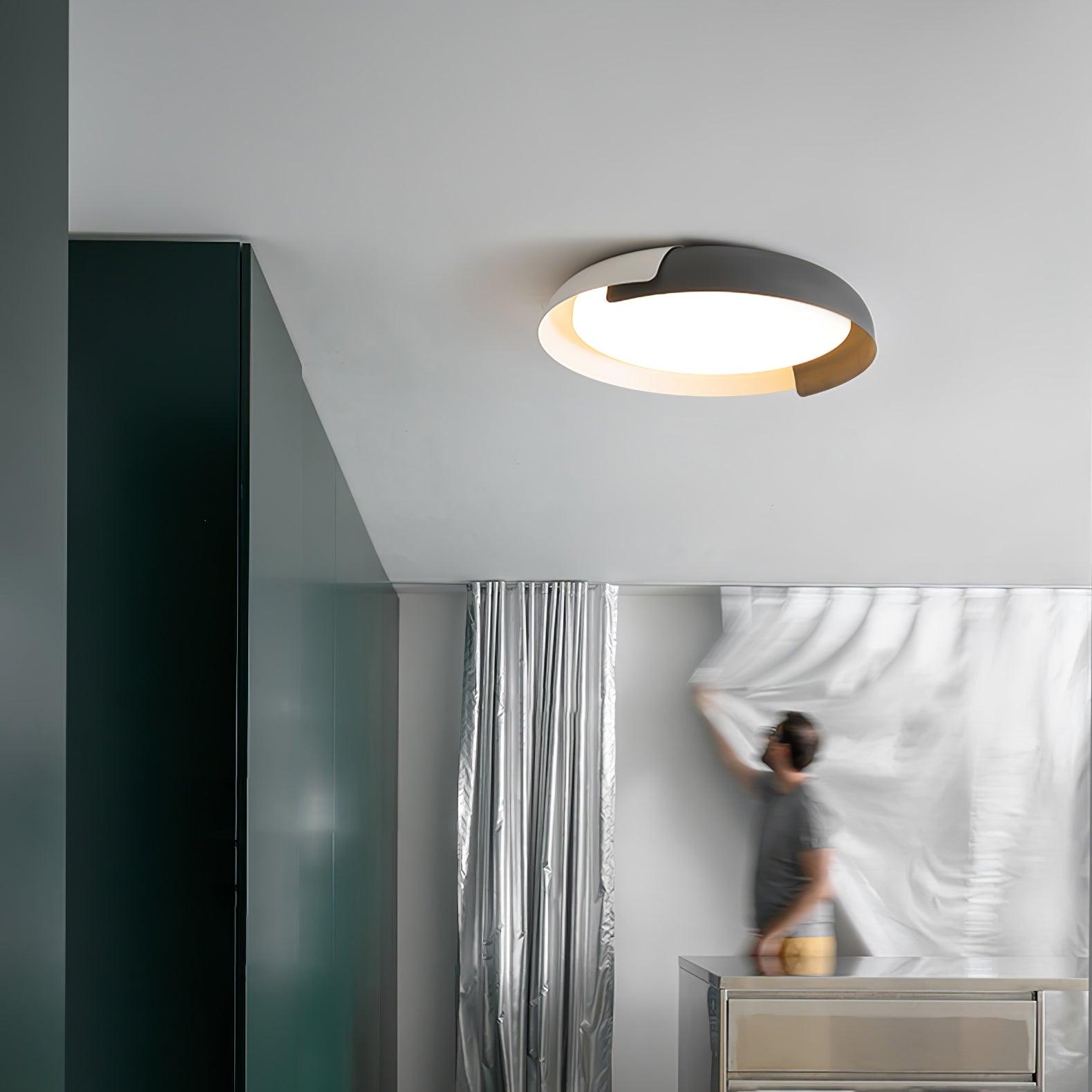Solara Plafonnier Rond Acrylique Bois Doux Minimaliste - Neutralighting