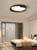 Solara Plafonnier Rond Acrylique Bois Doux Minimaliste - Neutralighting