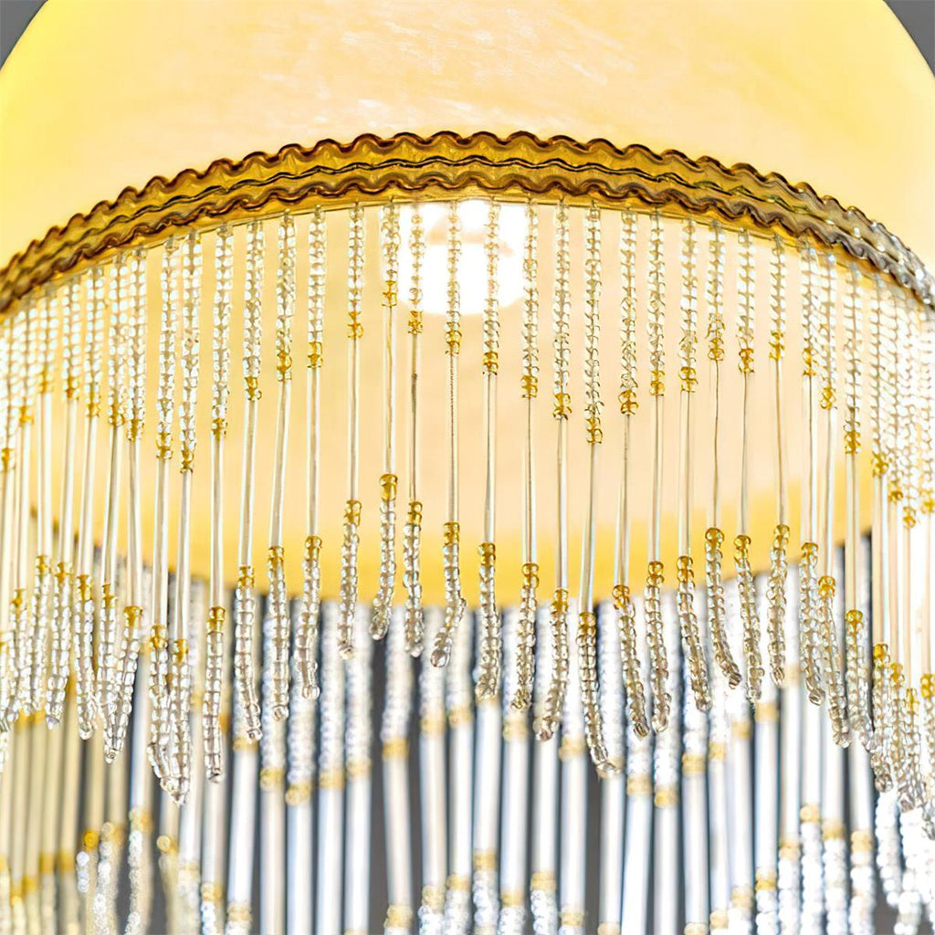 Vili Suspension Lampe à Franges à Pompon Dôme Perlé - Neutralighting