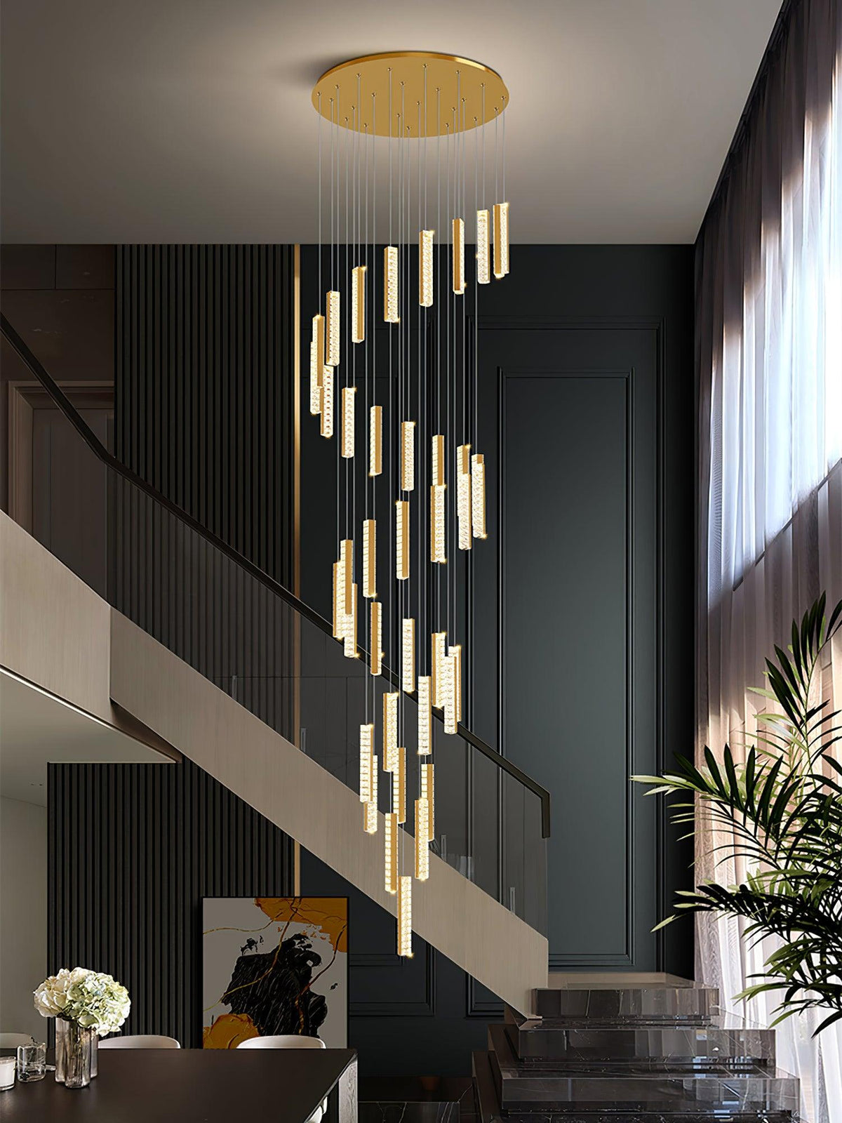Lustra Lustre Villa Forci Suspension Argentée Moderne - Neutralighting