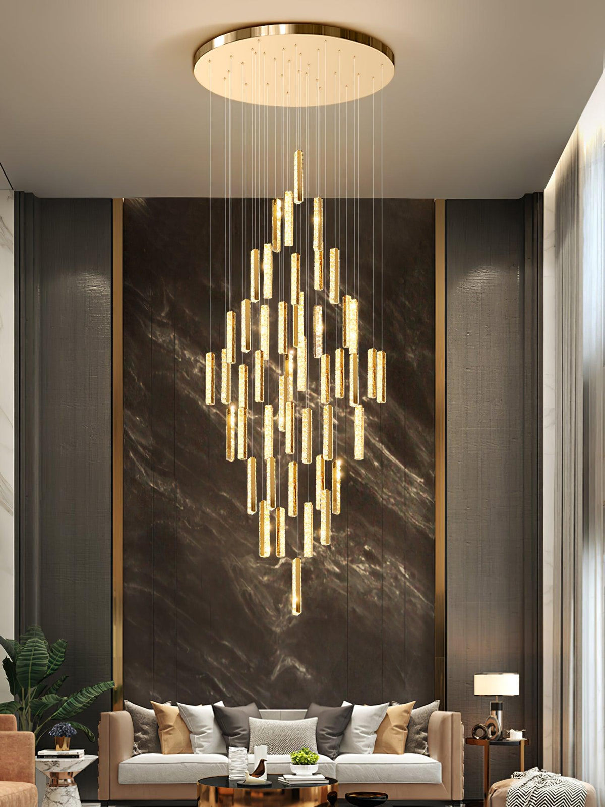 Lustra Lustre Villa Forci Suspension Argentée Moderne - Neutralighting