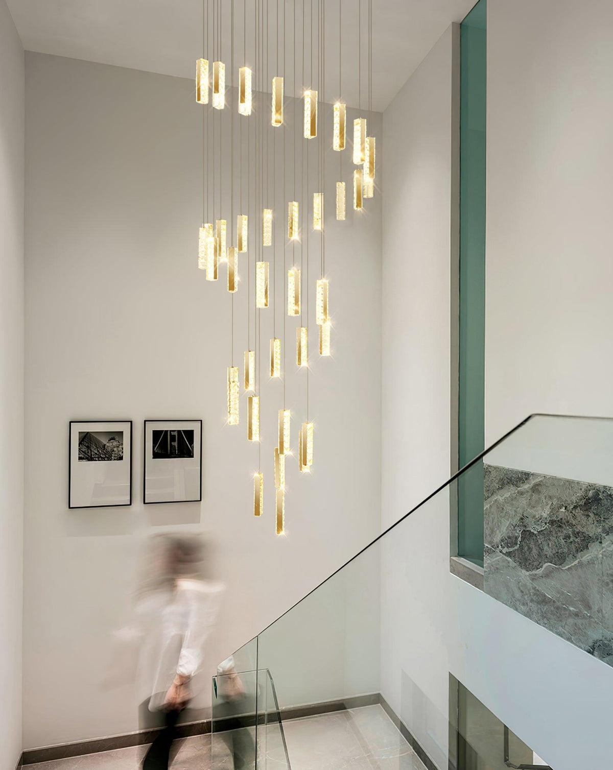 Lustra Lustre Villa Forci Suspension Argentée Moderne - Neutralighting