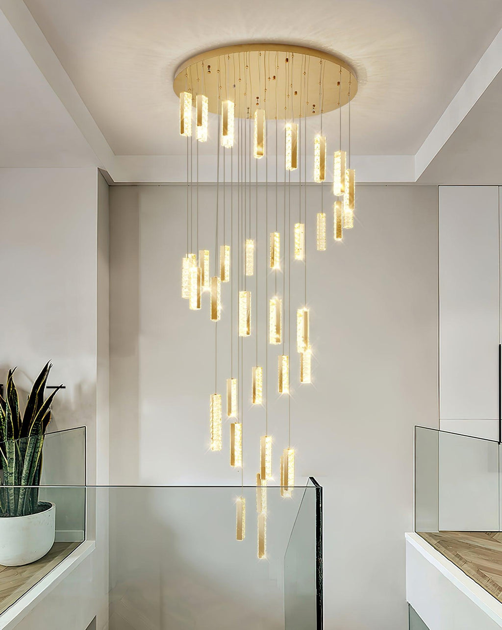 Lustra Lustre Villa Forci Suspension Argentée Moderne - Neutralighting