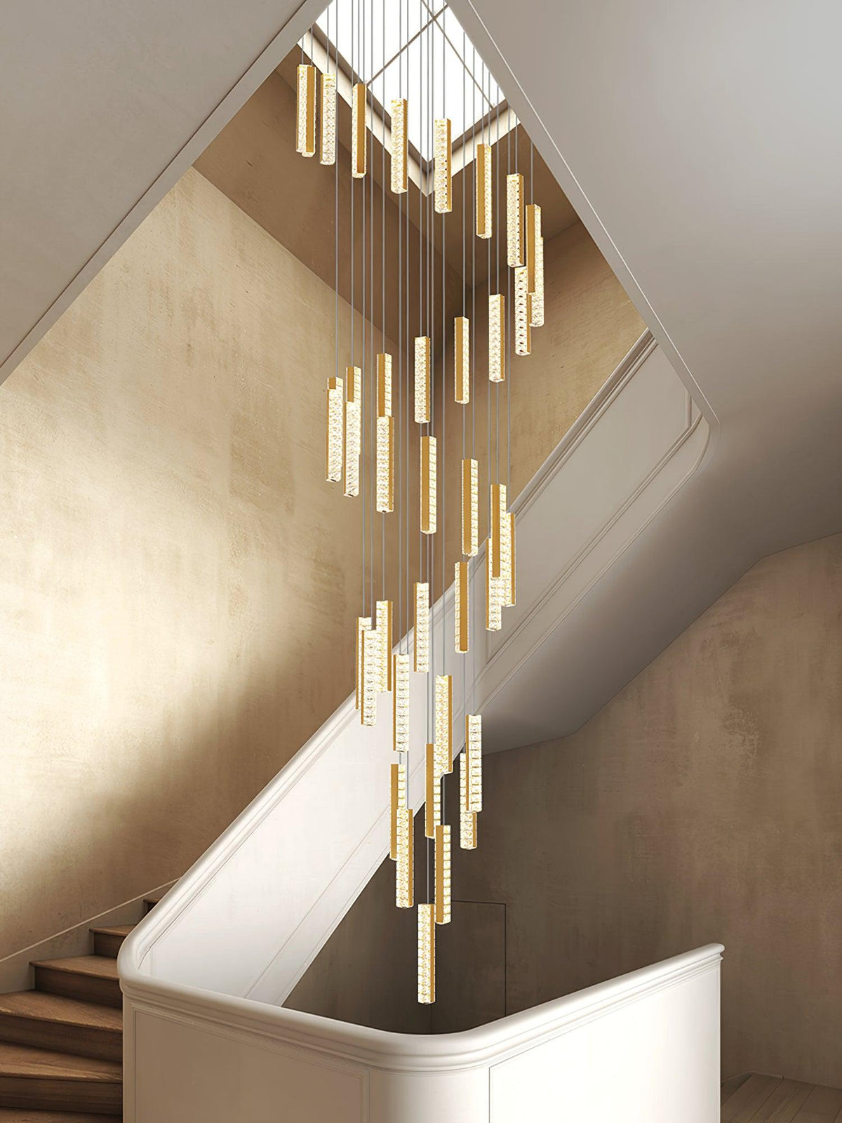 Lustra Lustre Villa Forci Suspension Argentée Moderne - Neutralighting