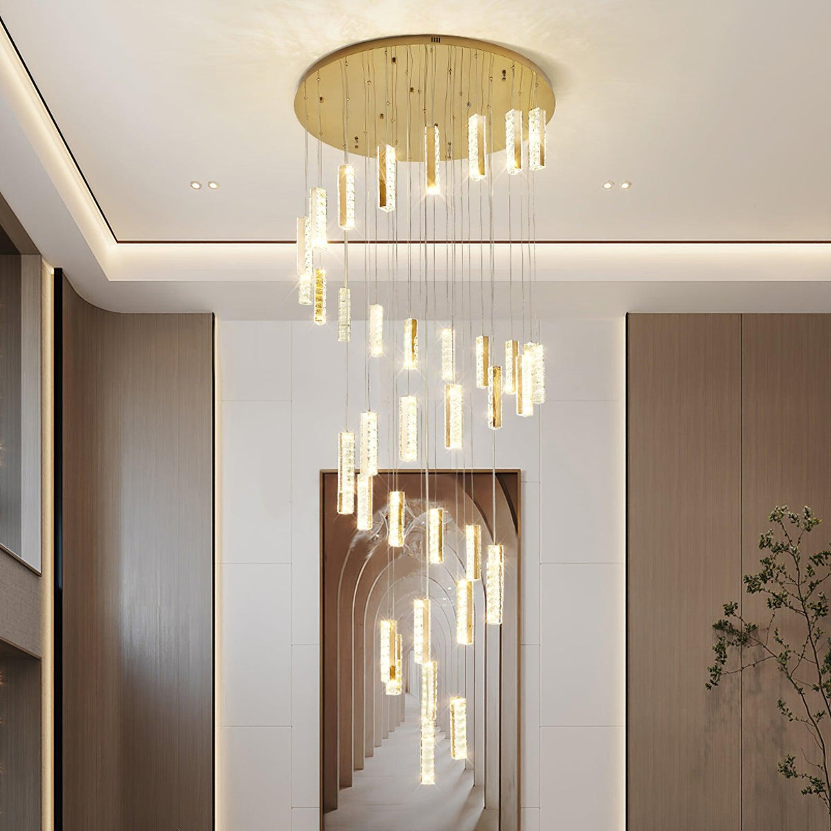 Lustra Lustre Villa Forci Suspension Argentée Moderne - Neutralighting