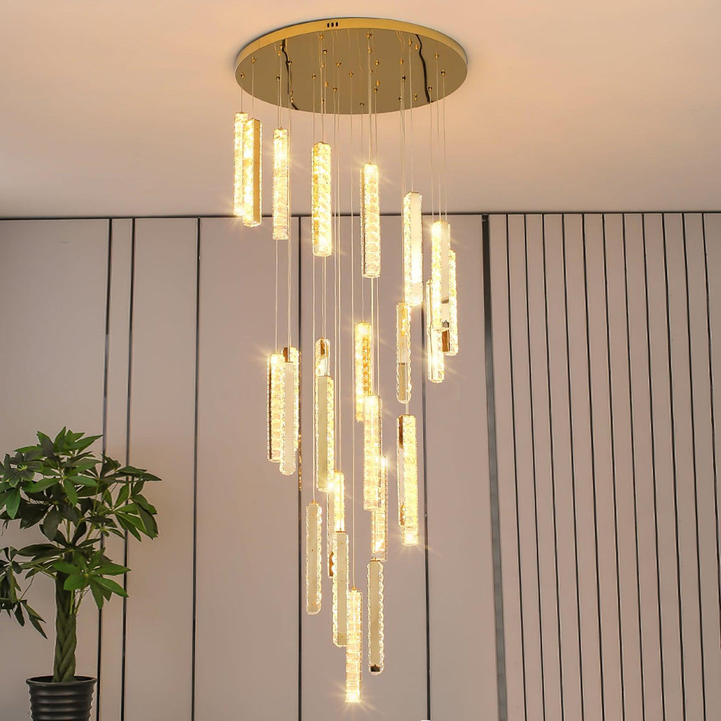 Lustra Lustre Villa Forci Suspension Argentée Moderne - Neutralighting