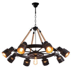 Epoch Suspension LED Industrielle Métal Noir/Corde Café/Bar - Neutralighting